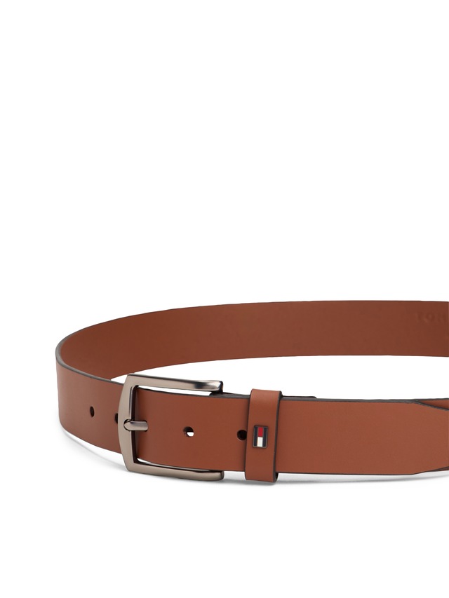 Tommy Hilfiger Ledergürtel »DENTON 3.5  cm breit EXT«, Einfachdornschliesse, Metalllogo
