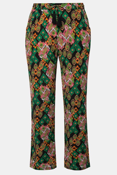 Schlupfhose Rose, Ethnodruck, Elastikbund, Krepp
