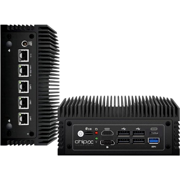 Chip PC ID PC 4 LAN Intel® N N100 8 Go DDR4-SDRAM 256 Go SSD Windows 11 Pro Mini PC Noir