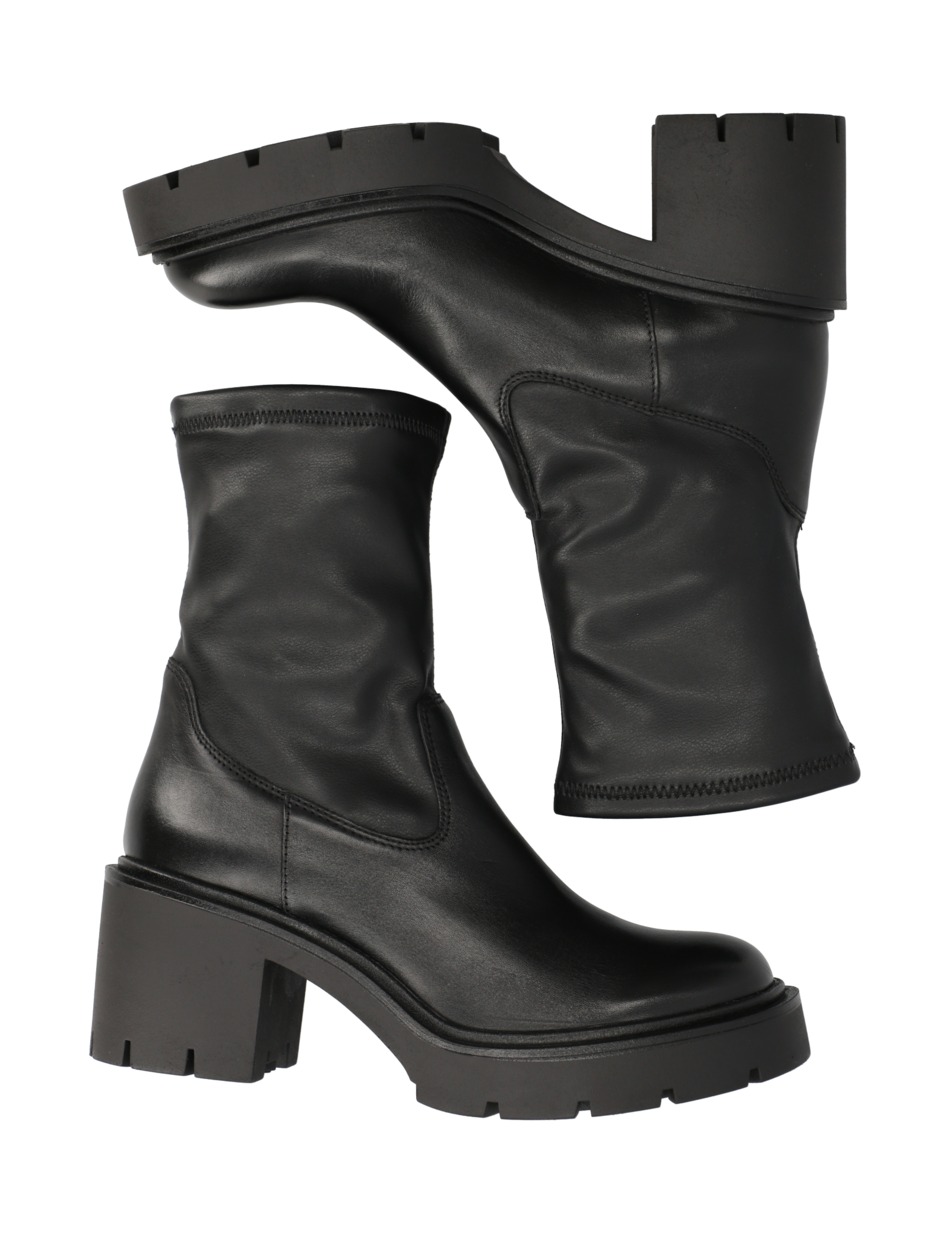 Lederkombination Stiefelette