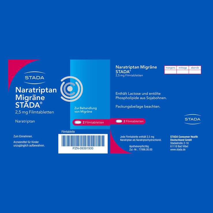 Naratriptan Migräne STADA® 2,5 mg Filmtabletten, 2 St