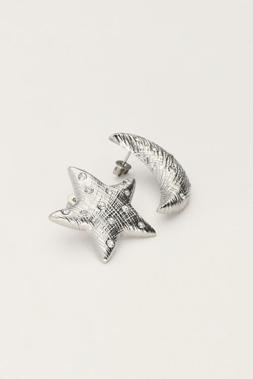 Starry studs maan & ster