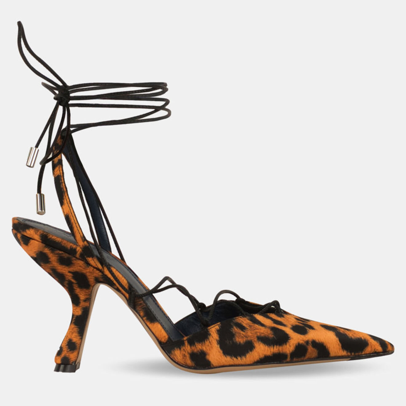 Iindaco Slingbacks Athena léopard noir/marron - Talon 9.5 cm