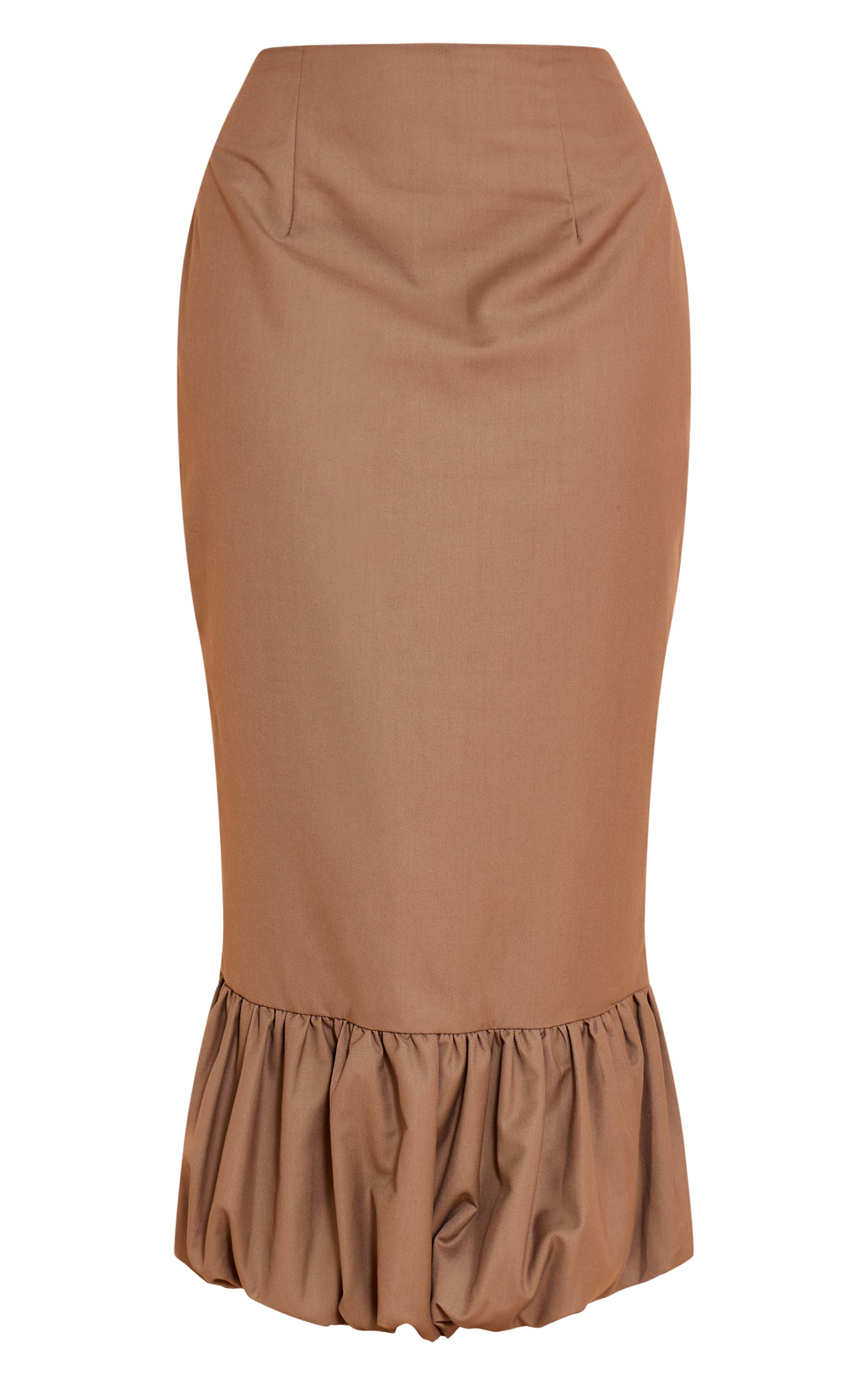 Moka Jupe Maxi Bouffante À Ourlet Tombant En Tissu Tissé Shape