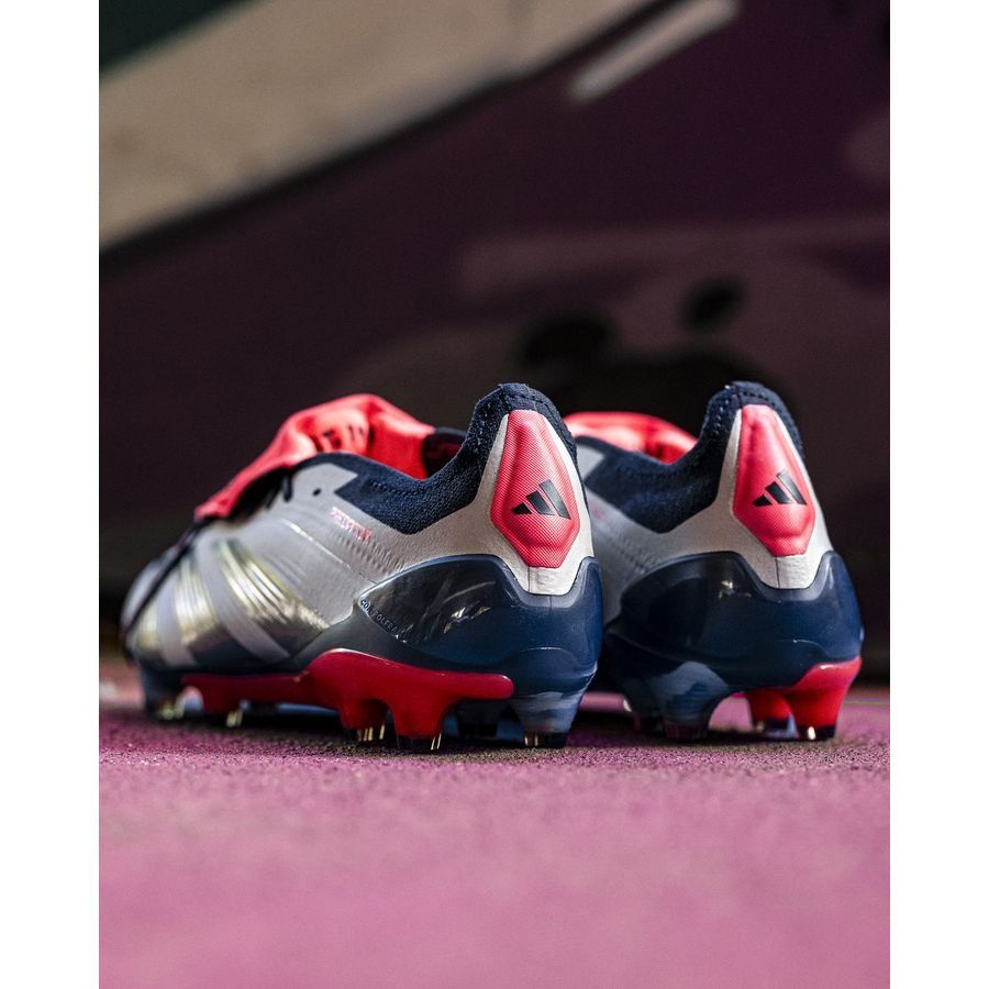 adidas Predator Elite Fold-over Tongue FG Vivid Horizon - Argenté/Aurora Black/Turbo