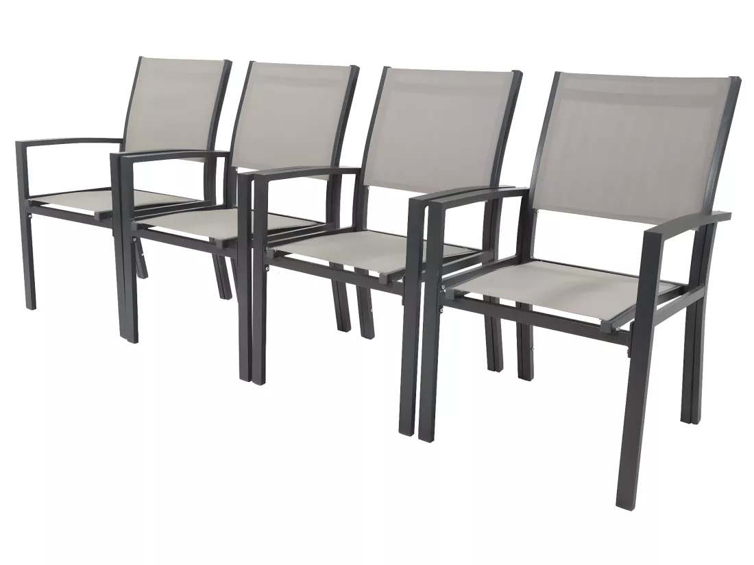 Fauteuil jardin Alu/Textilène 