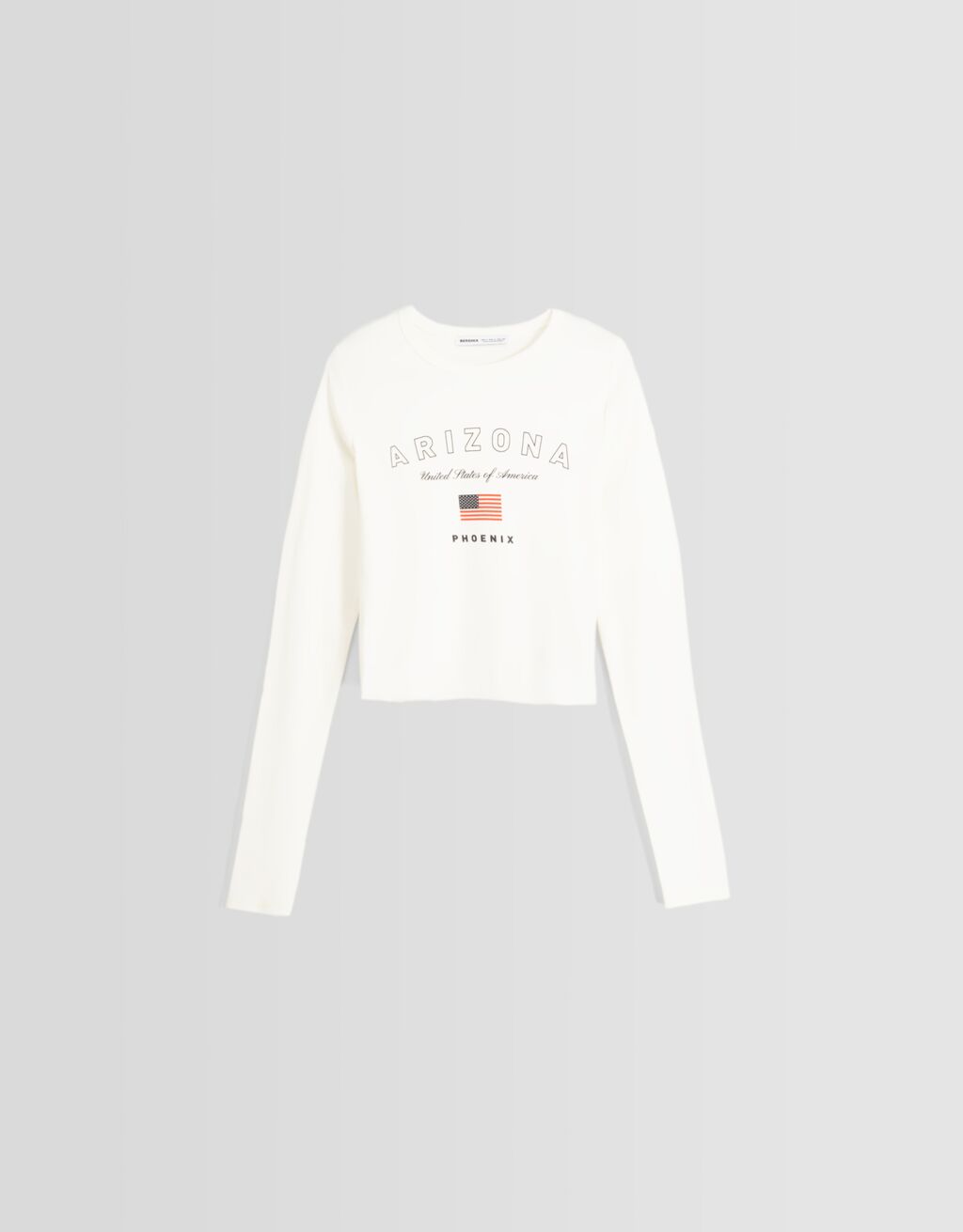 Camiseta de manga comprida estampada