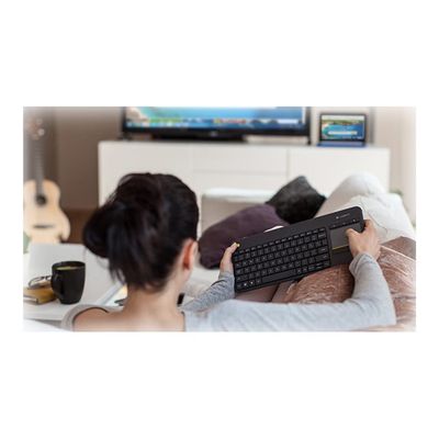 Logitech K400 Plus - clavier sans fil Azerty - avec pavé tactile intégré