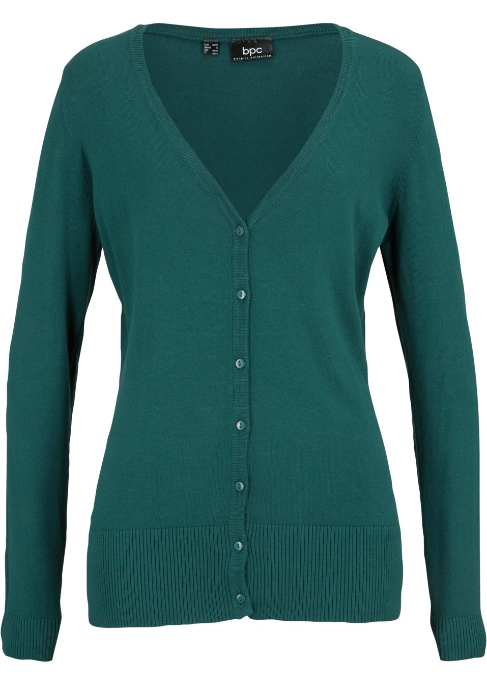 Gilet basique en maille fine avec patte de boutonnage