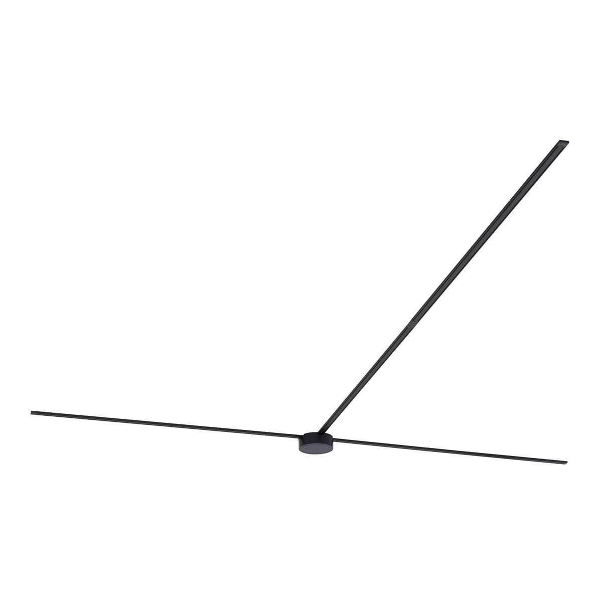 Modern railsysteem zwart 1-fase 400 cm met ronde voeding - Magnetic