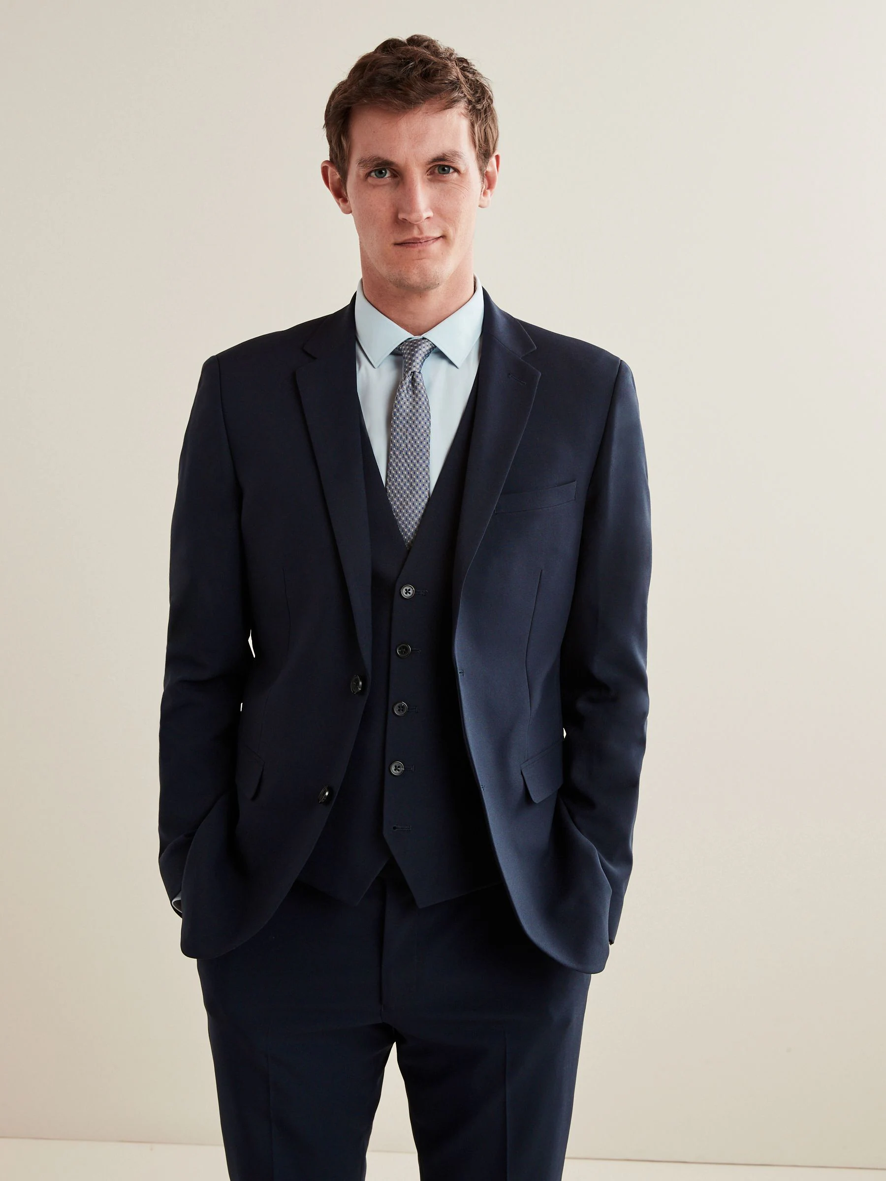 Donkerblauw - Slim Fit - Must-have kostuum: colbert