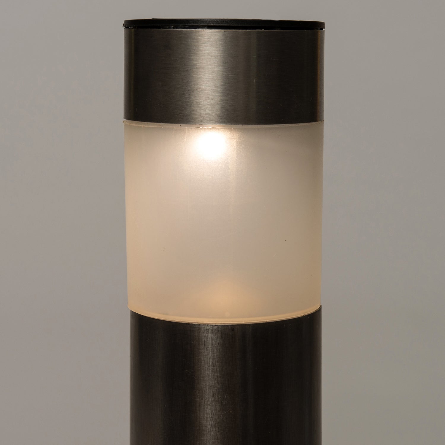 Intratuin LED solar tuinverlichting zilver D 6 H 38 cm