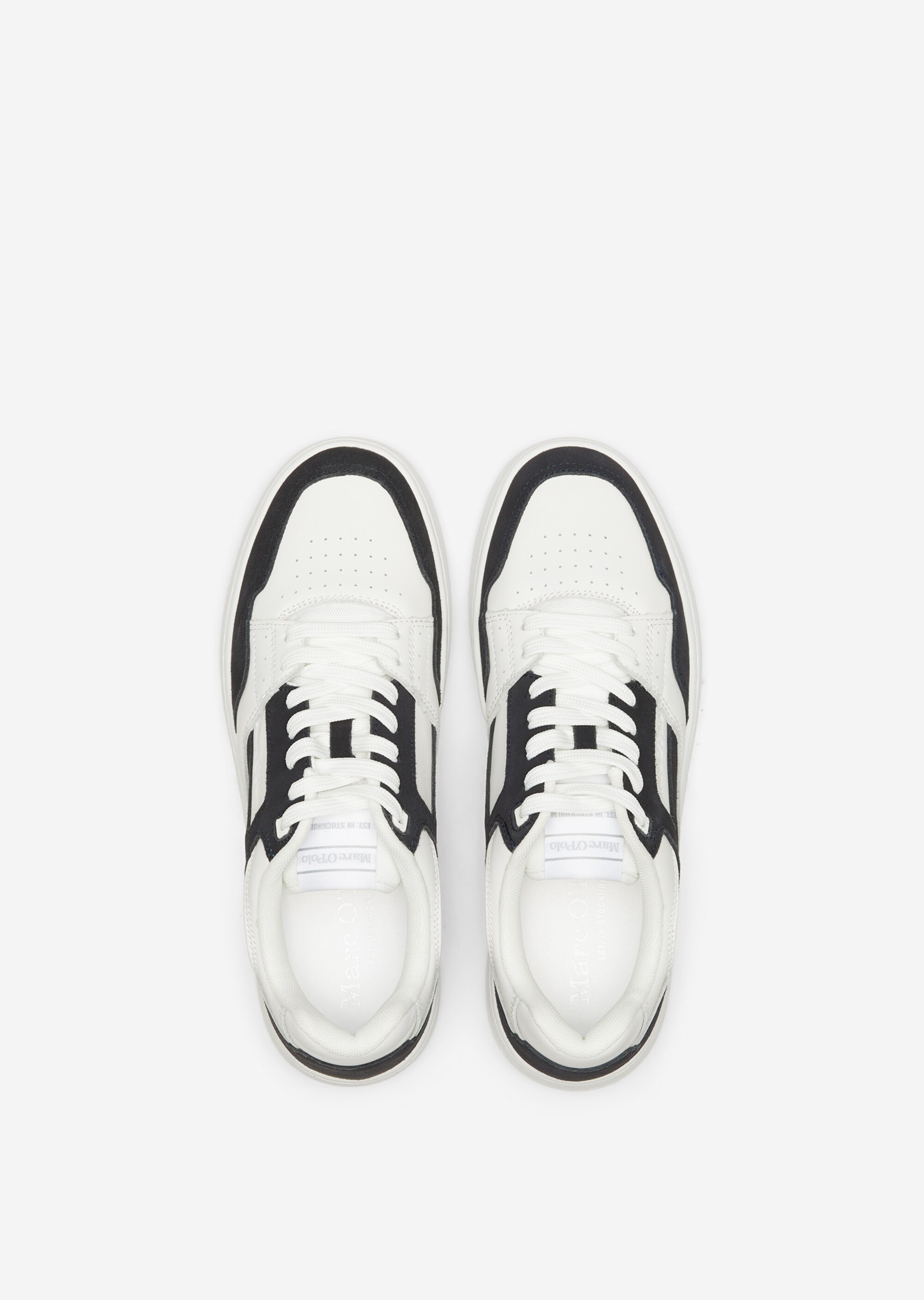 Sneaker aus Rindleder-Mix