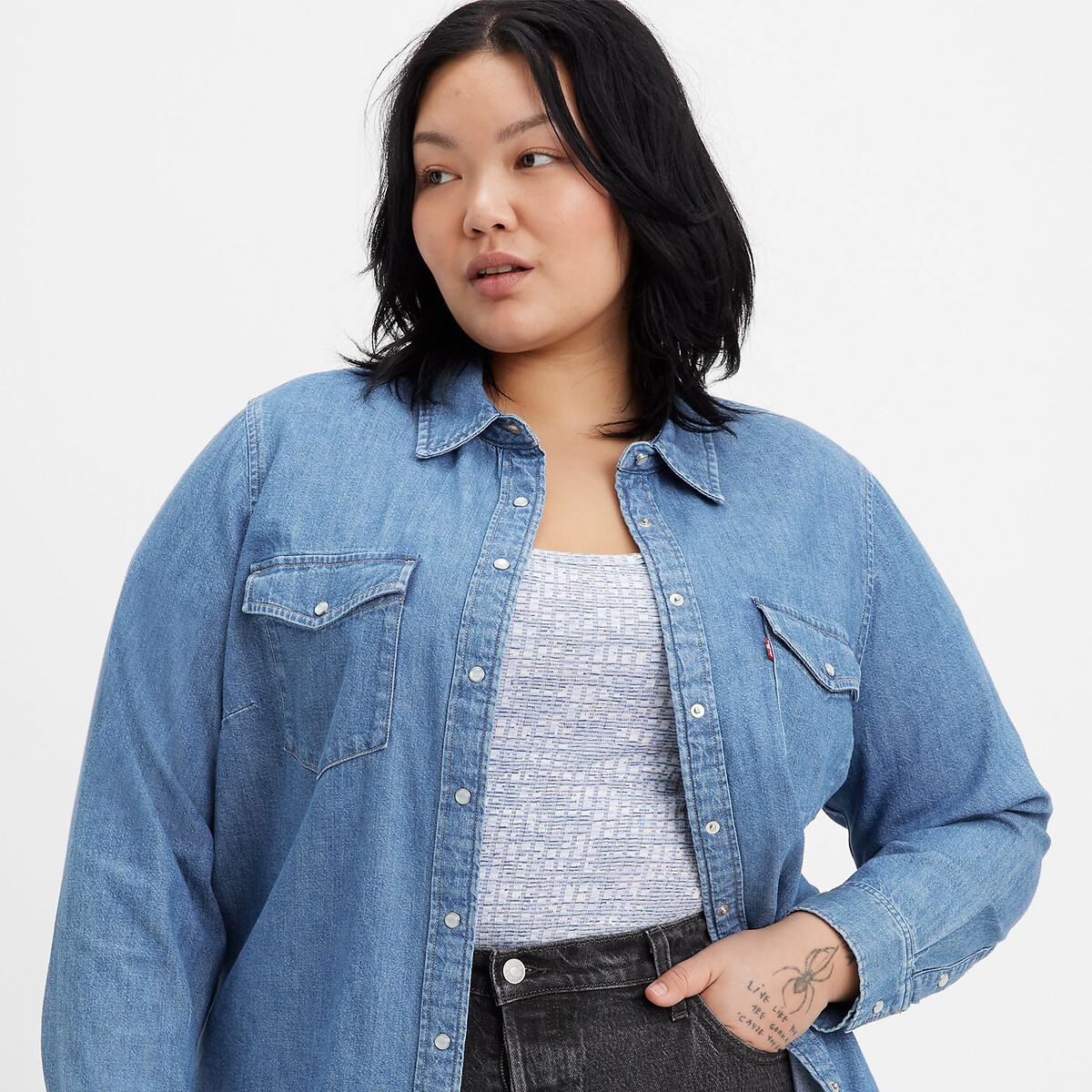 LEVI'S PLUS<br>Jeanshemd Essencial Western