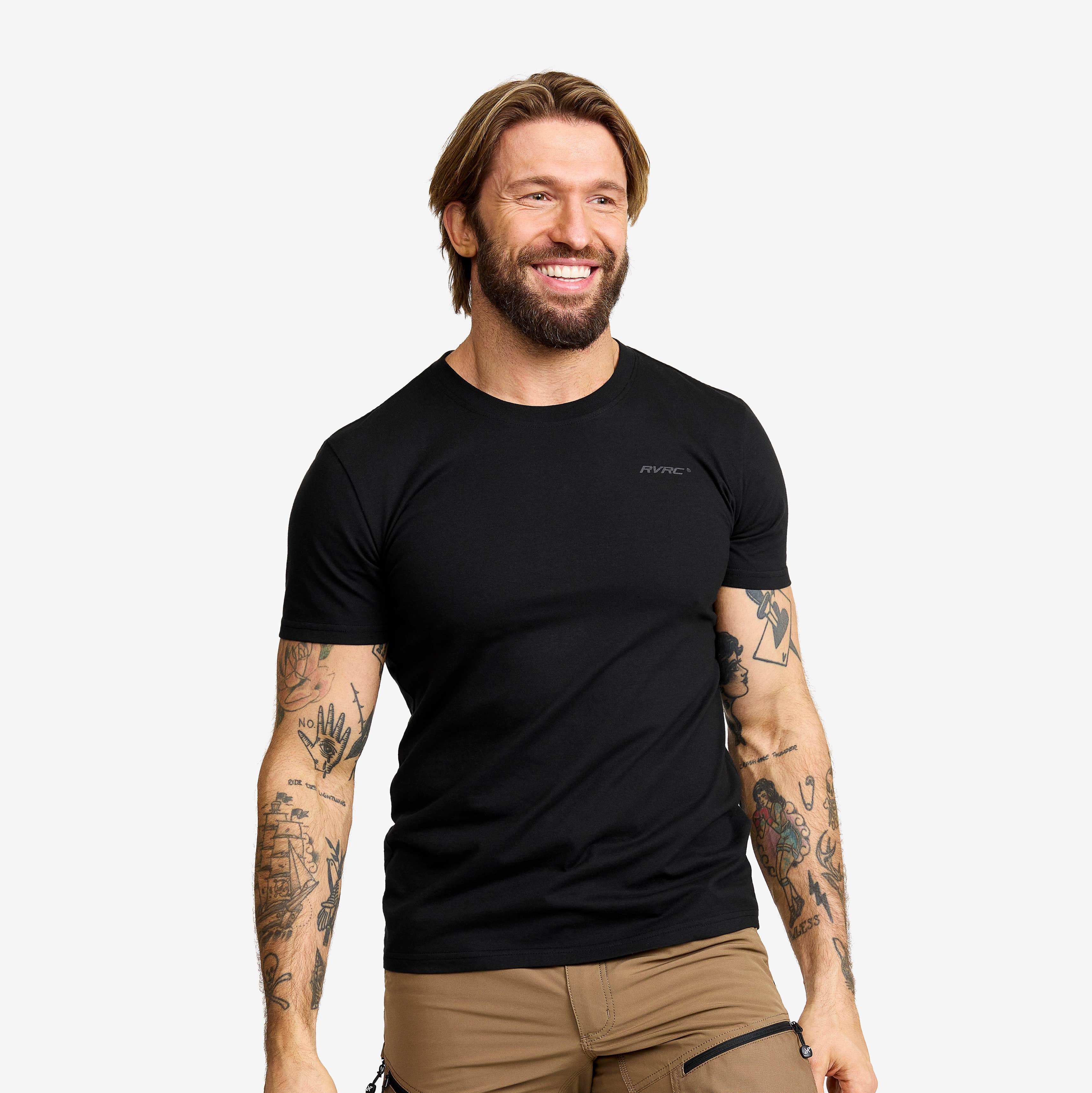 Easy T-shirt Slim Fit Herre Black