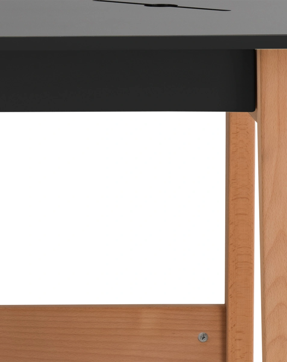 Schreibtisch INFANSCOLOR 120 x 60 cm (Farbe: anthrazit/Buche)