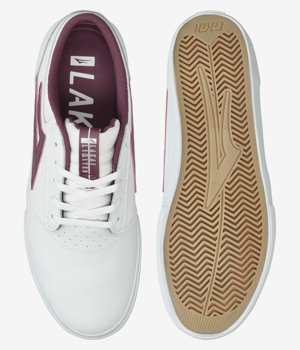 Lakai Griffin Schuh (white burgundy)