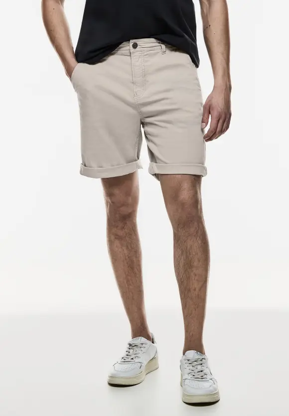 Regular Fit Chinoshorts - light sand beige