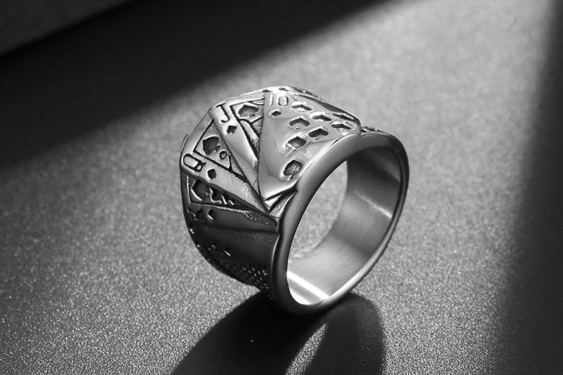 Prushia - Pokerring van roestvrij staal