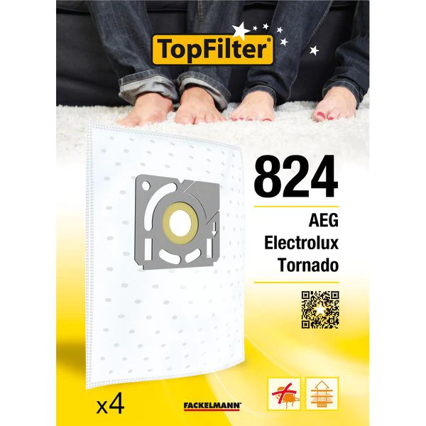 Lot de 4 sacs aspirateur pour Electrolux et Tornado Premium TopFilter