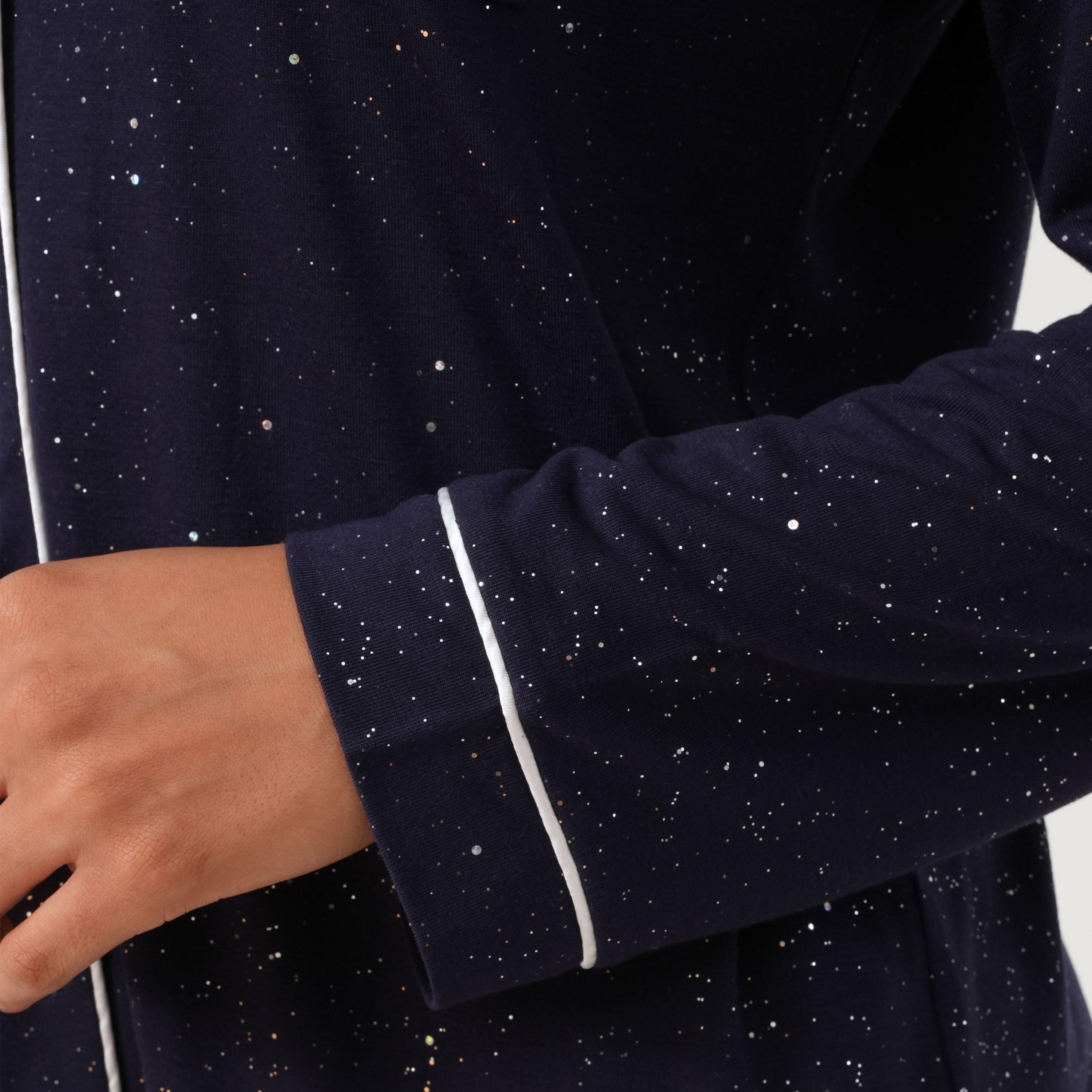 Linea Ladies Sparkle Button Through Pyjama Set