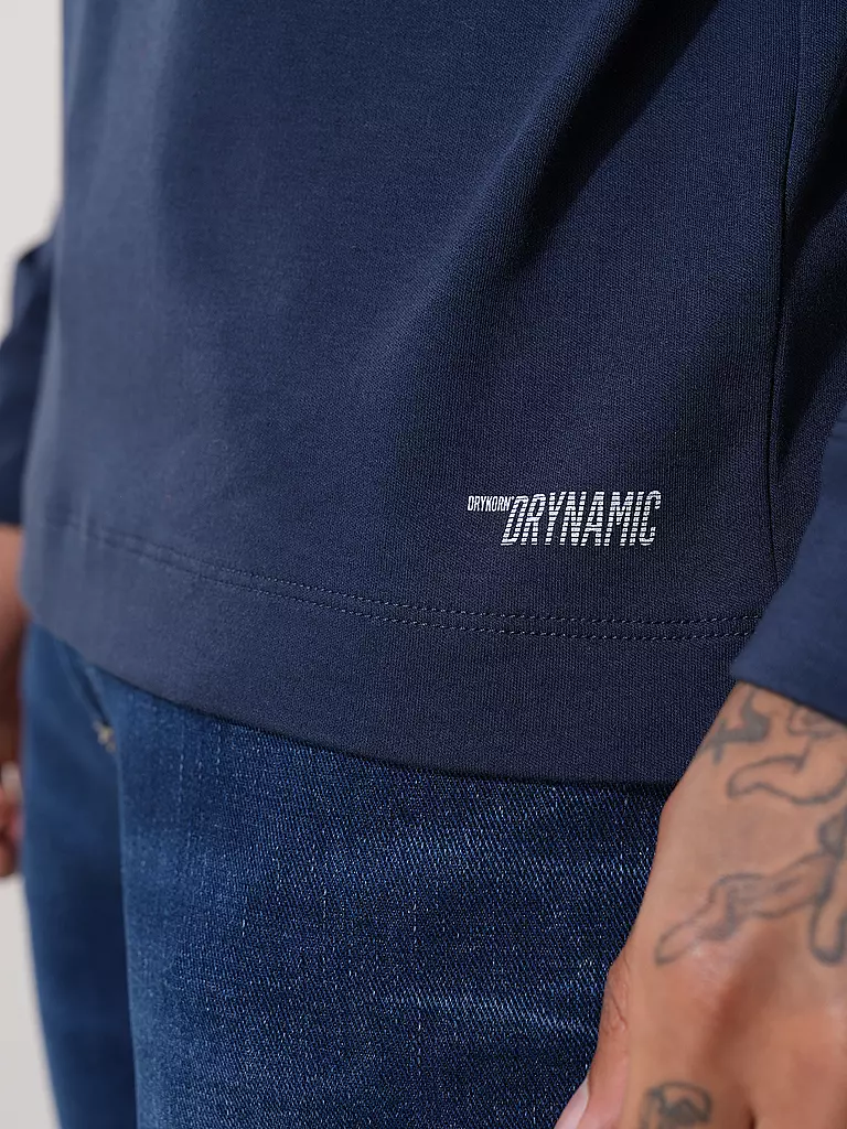 DRYKORN Langarmshirt Drynamic Moritz dunkelblau