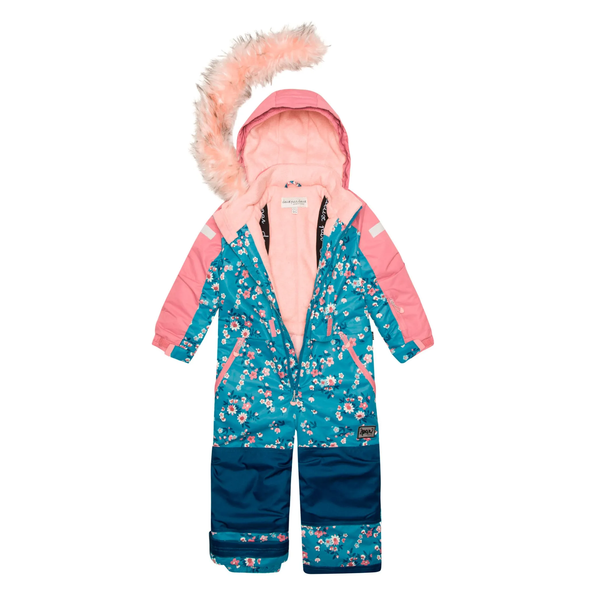 Deux par Deux Habit de Neige Une Pièce Petits Bouquets 2-6ans