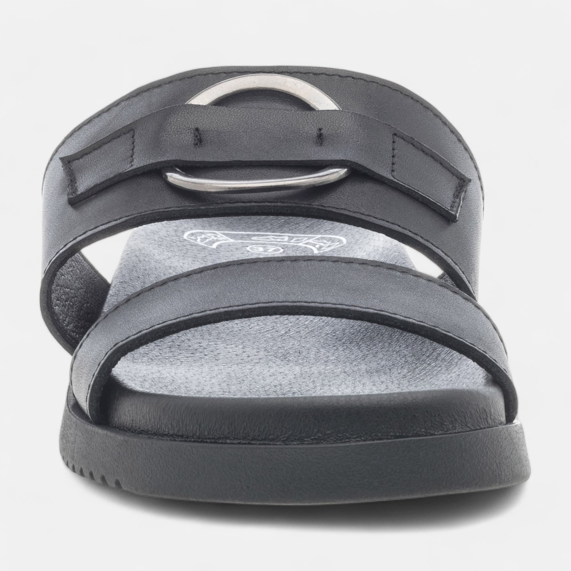 Mules Femme en cuir noir