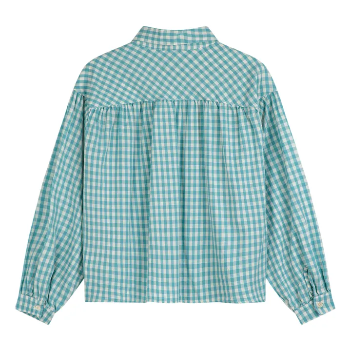 Bobo Choses Chemise Vichy Seersucker - Collection Femme  | Bleu turquoise