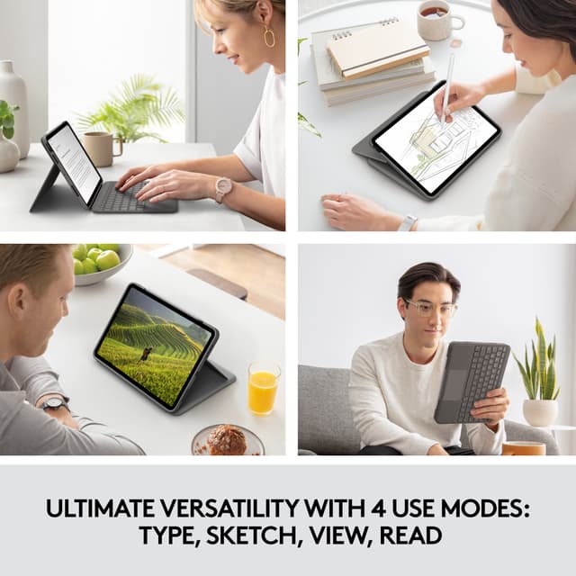 Logitech Folio Touch tastaturetui til iPad Air 4. Gen.