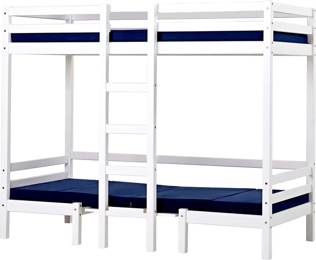Hoppekids Hochbett »ECO Dream JUMBO« mit Sitzgruppe, Matratzen & Kissen-Set