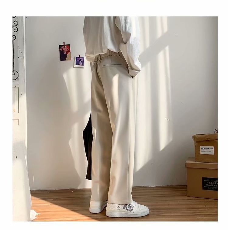 Macho - Middelhoge effen rechte broek