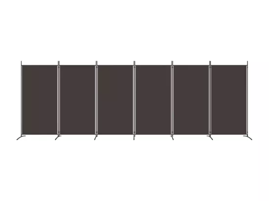 Cloison de séparation 6 panneaux Marron 520x180 cm Tissu