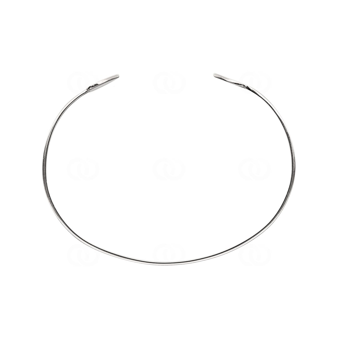 Armreif offen 925 Silber rhodiniert Herz 58 x 48mm
