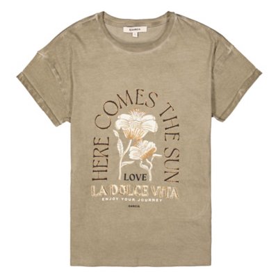 Tee-shirt à manches courtes femme à col rond GARCIA