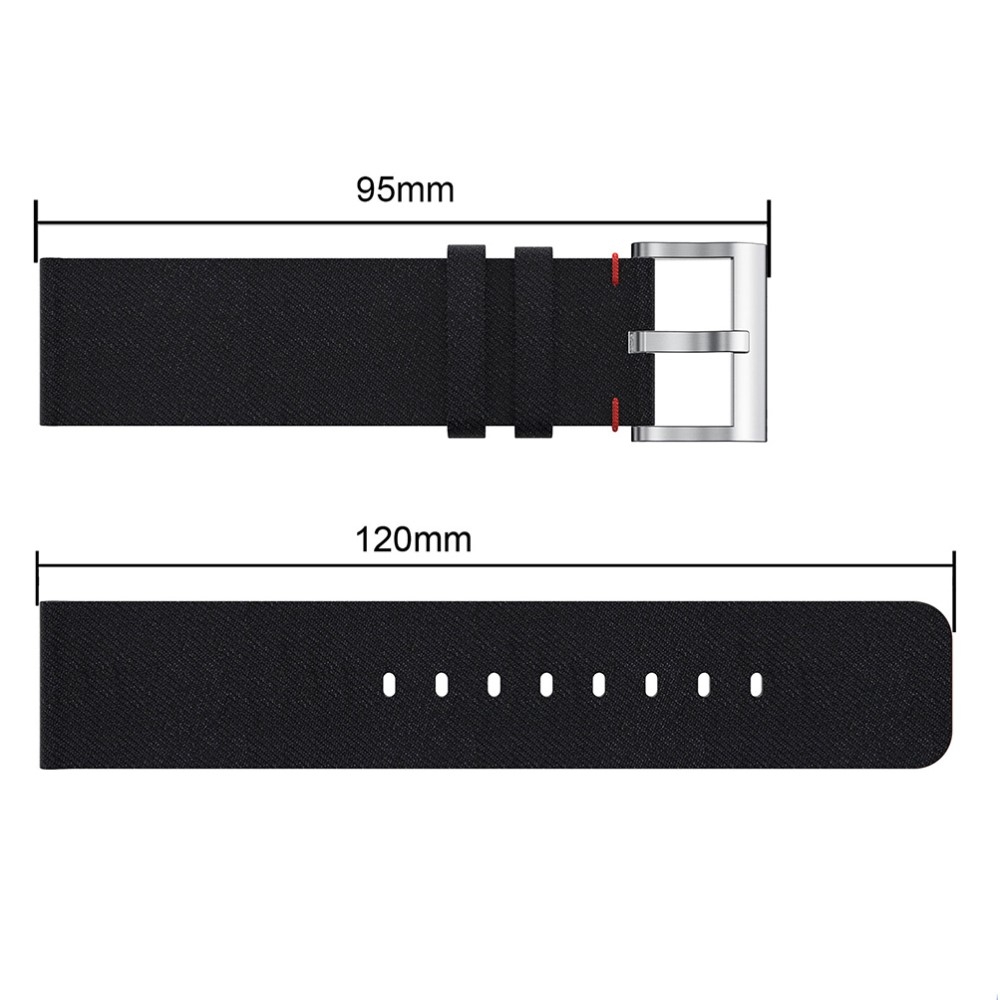 Fitbit Versa / Versa 2 / Versa Lite Ersatz Stoff Armband - Schwarz