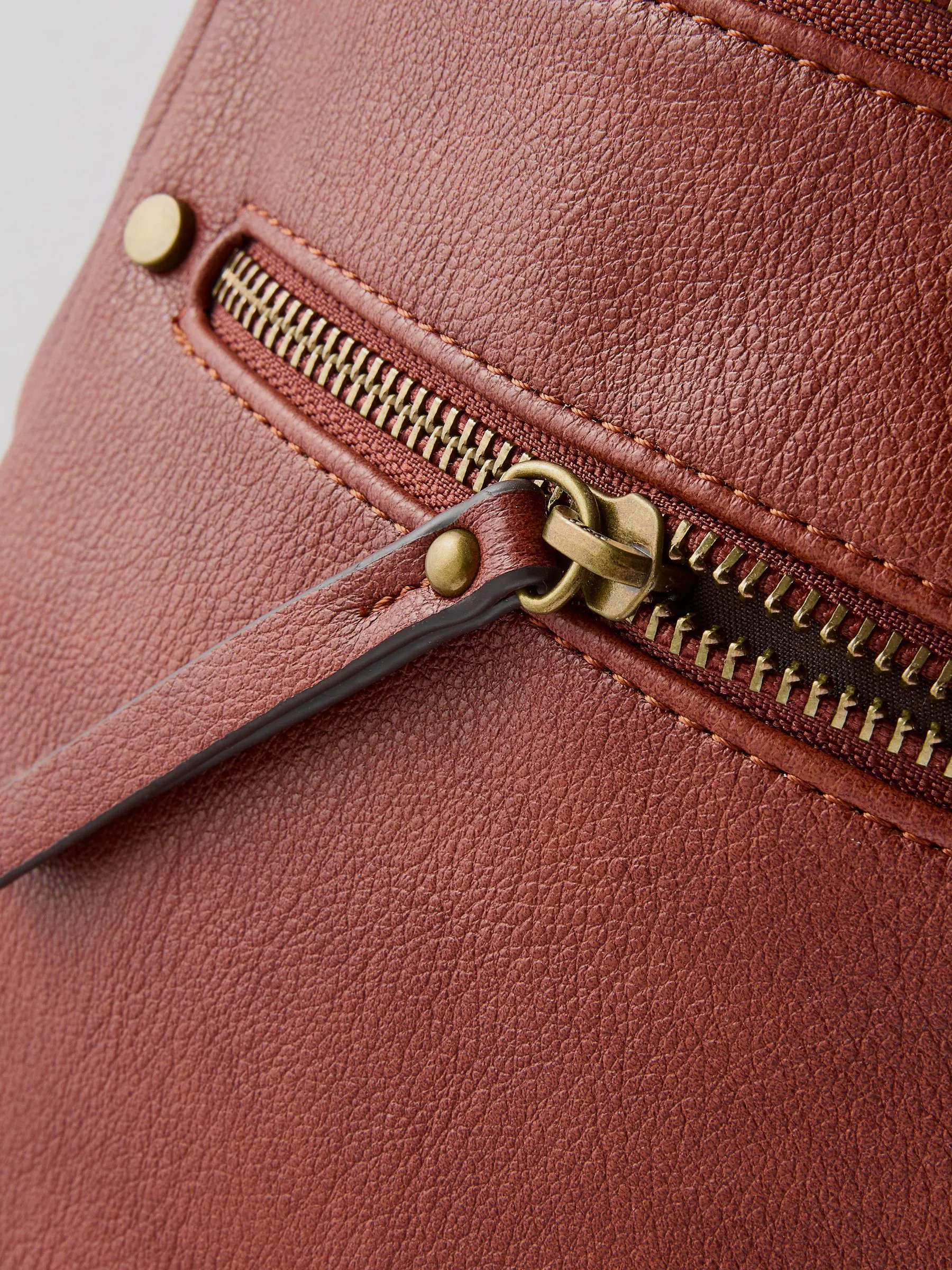 Lichtbruin - Gewassen messenger-tas