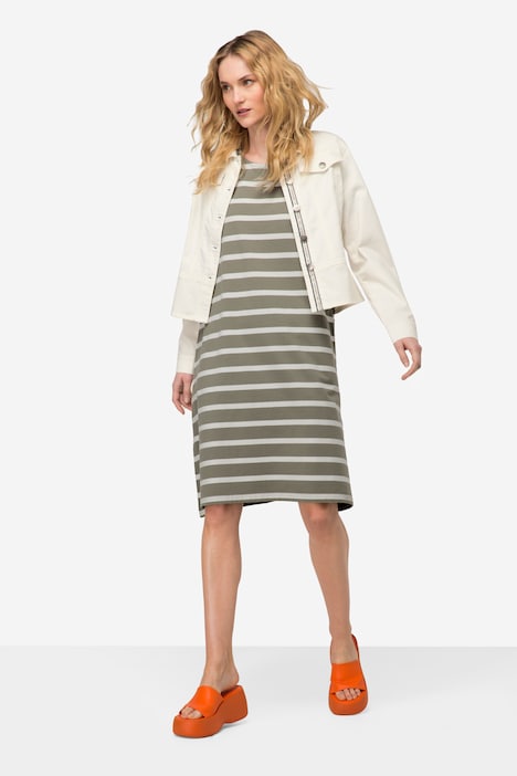 Jerseykleid, Rundhals, Halbarm