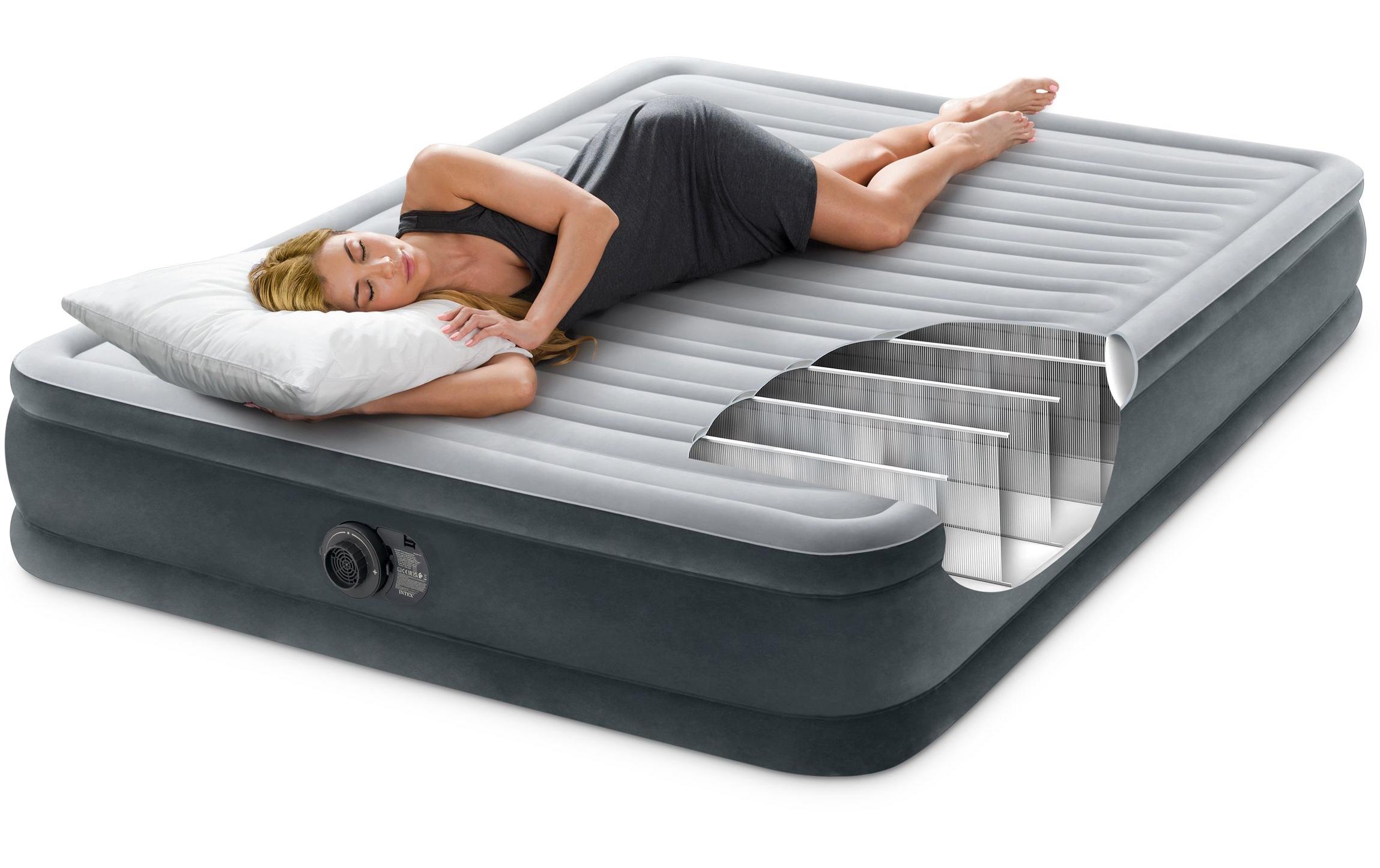 Luftbett Dura Beam Deluxe Queen 152 x 203 x 33 cmLuftbett mit integrierter Pumpe