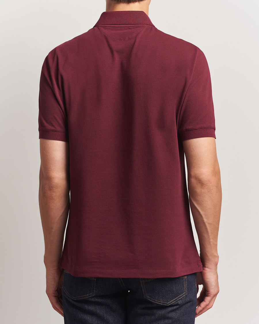 Brunello Cucinelli Short Sleeve Logo Polo Amaranto