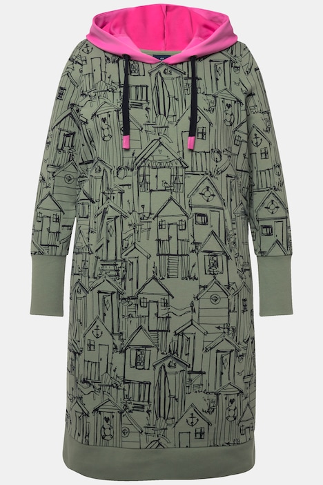 Sweatkleid, allover Print