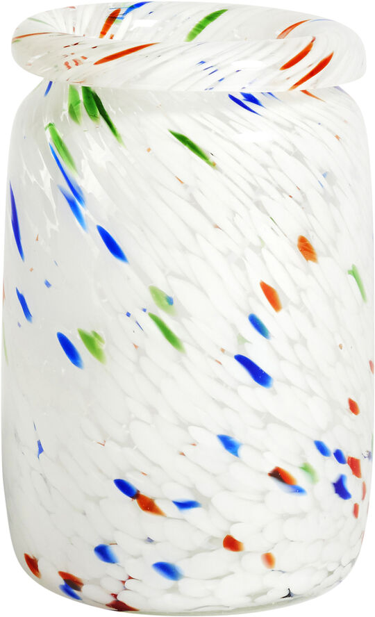 Hay Splash Vase Roll Neck-Medium-White White dot