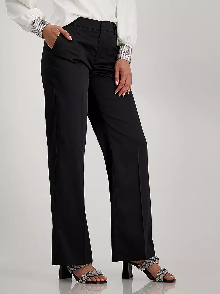 MONARI Businesshose Wide Fit schwarz