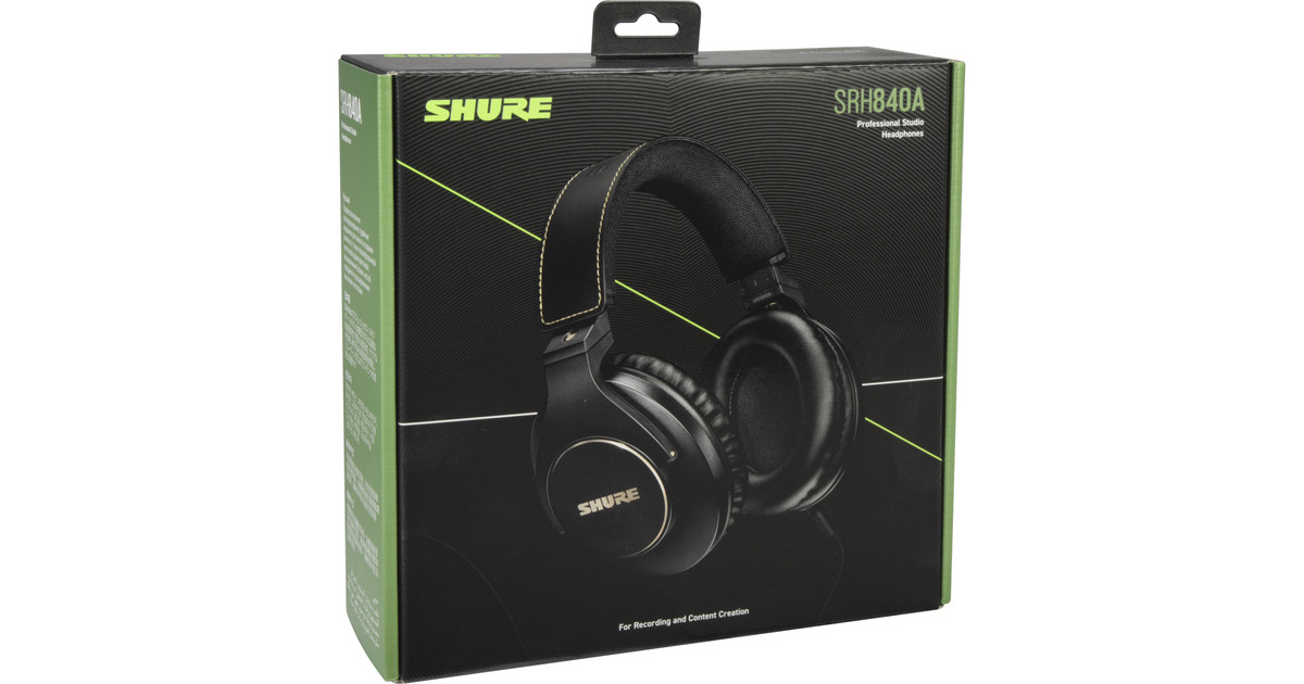 SHURESRH840A Professionele studio-koptelefoon over-ear hoofdtelefoon  (Zwart/goud)