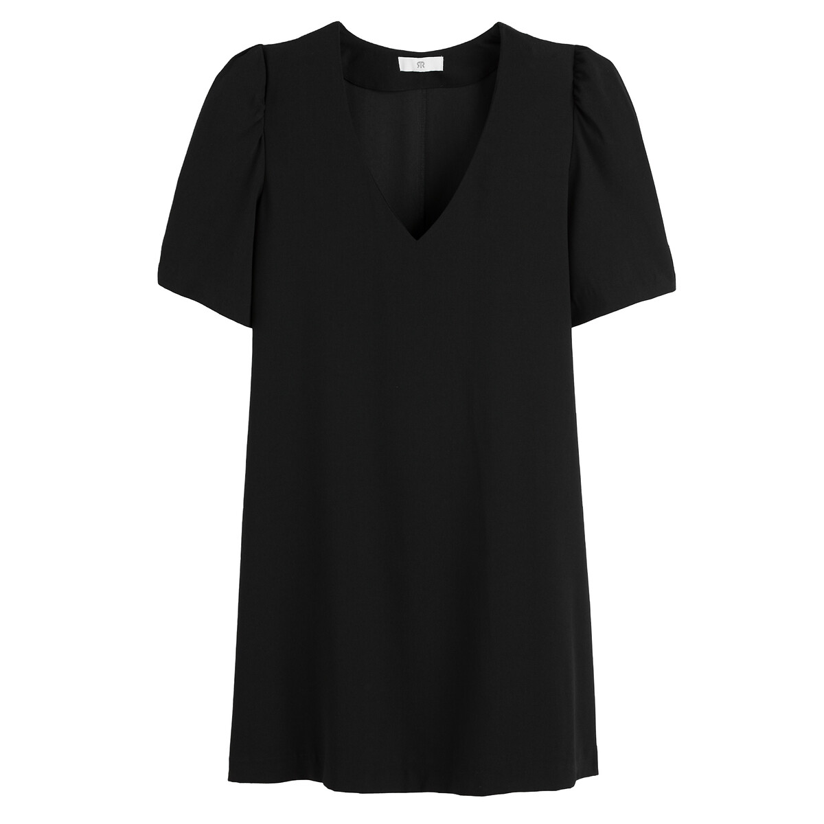COLEÇÃO LA REDOUTE<br>Vestido curto, decote em V, mangas curtas