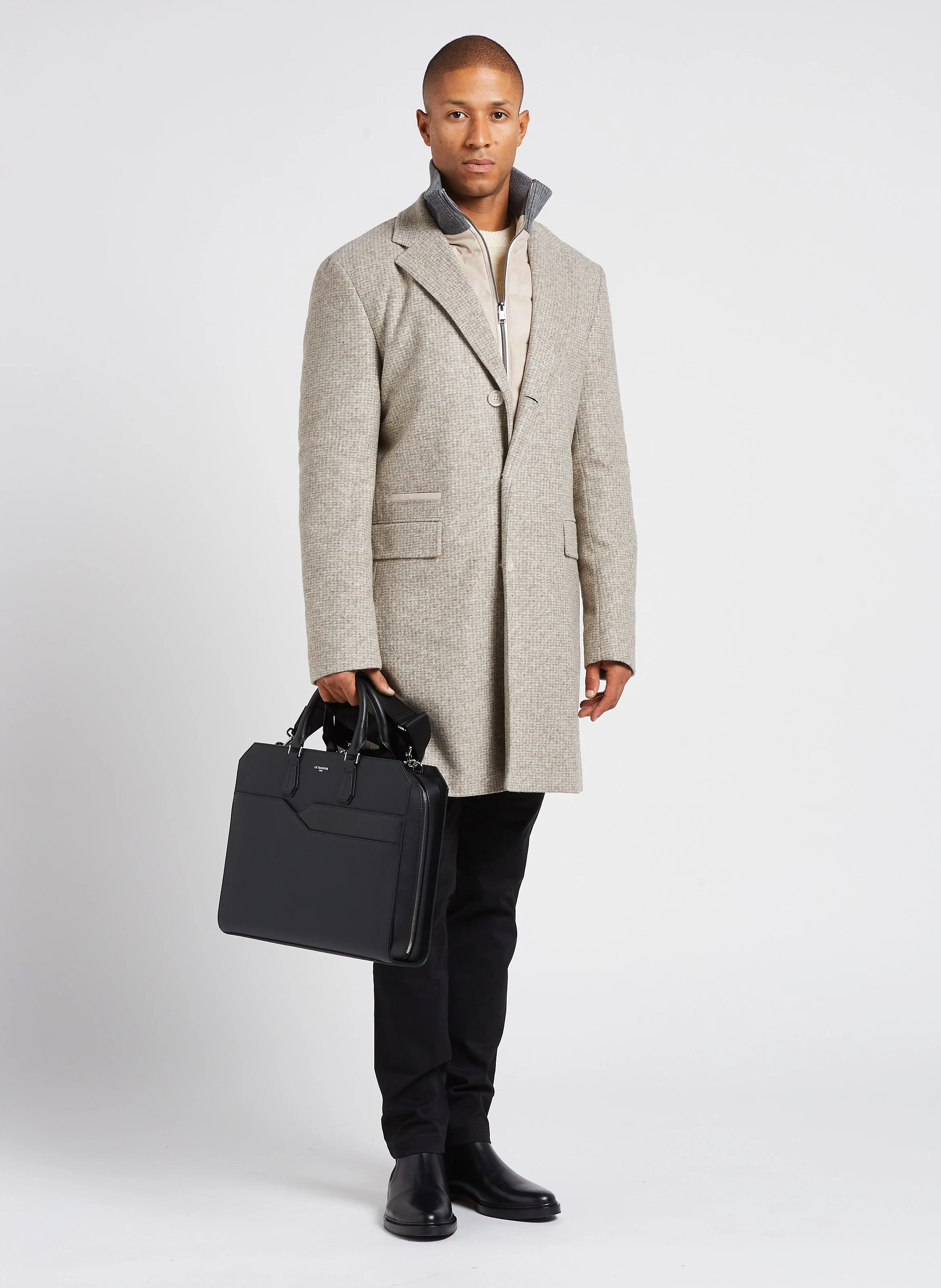 GASTON - Porte-documents en cuir | Noir