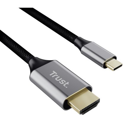 Trust 25630 changeur de genre de câble USB-C HDMI Noir, Argent