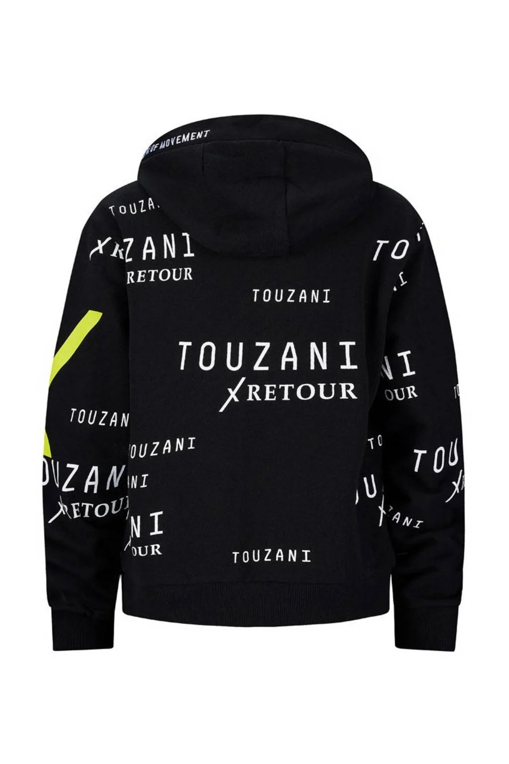 Retour Jeans hoodie Trick met all over print zwart/wit