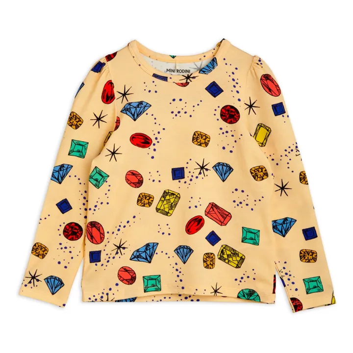 Mini Rodini T-Shirt Lyocell Bijoux | Crème