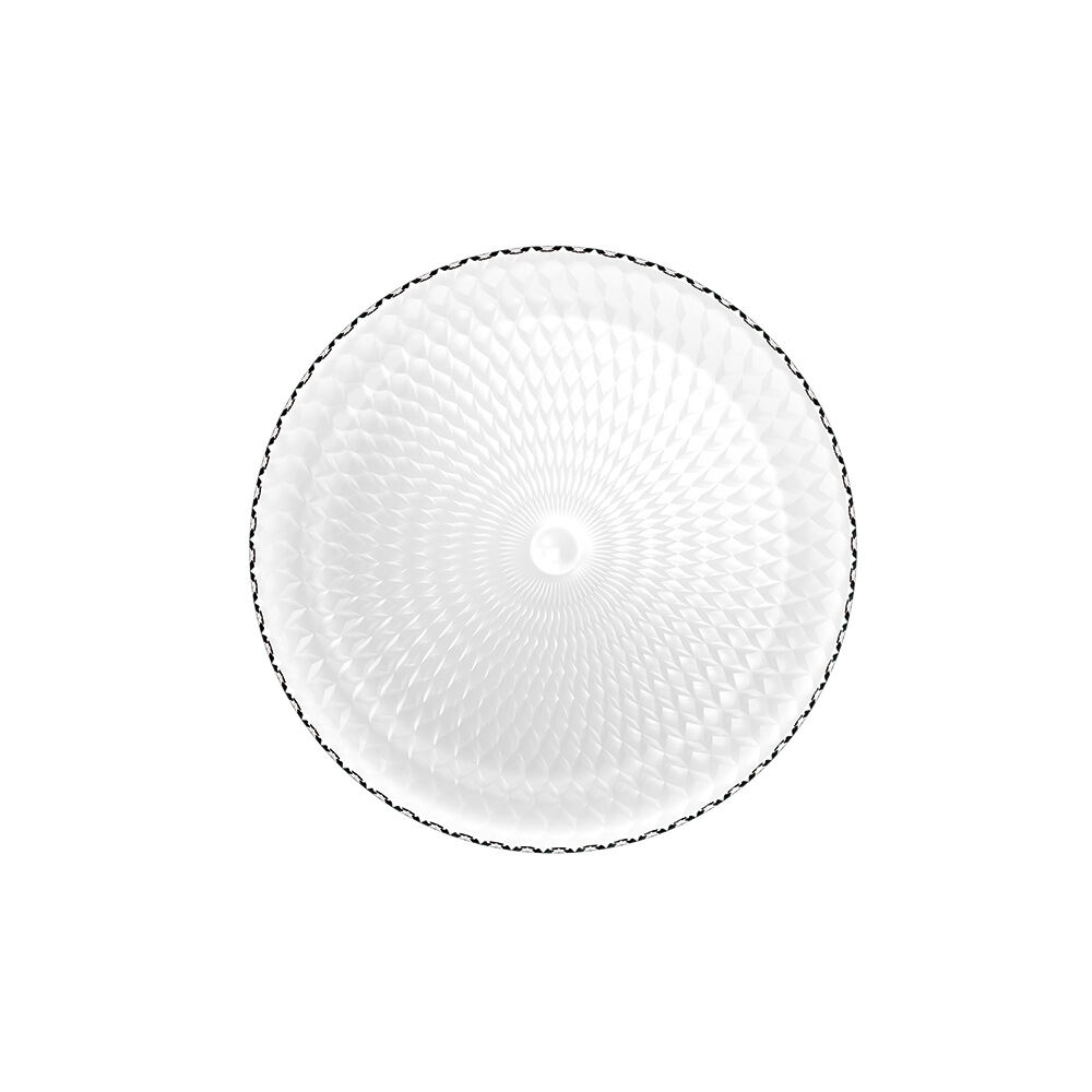 Assiette à dessert ronde Pampilles blanc transparent Ø 19 cm